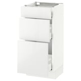 SEKTION Armoire inf 3 tir, blanc Maximera/Ringhult blanc, 15x15x30 "