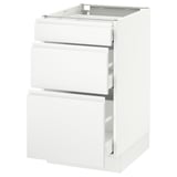 SEKTION Armoire inf 3 tir, blanc Maximera/Voxtorp blanc mat, 18x24x30 "