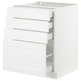SEKTION Armoire inf 4 tir, blanc Maximera/Axstad blanc mat, 24x24x30 "