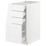 SEKTION Armoire inf 4 tir, blanc Maximera/Axstad blanc mat, 15x24x30 "