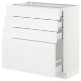 SEKTION Armoire inf 4 tir, blanc Maximera/Axstad blanc mat, 30x15x30 "
