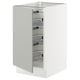 SEKTION Armoire inf av corbeilles en fil, blanc/Havstorp gris clair, 18x24x30 "