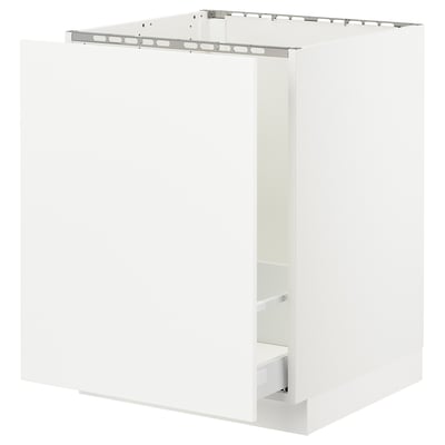 SEKTION Armoire inf évier/tri déchets, blanc Maximera/Axstad blanc mat, 24x24x30 "