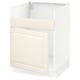 SEKTION Armoire inf pour évier 1 bac HAVSEN, blanc/Bodbyn blanc cassé, 24x24x30 "