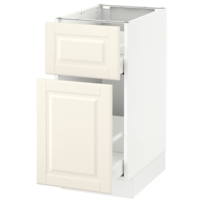SEKTION Armoire inf rgt coul/tir, blanc Maximera/Bodbyn blanc cassé, 15x24x30 "