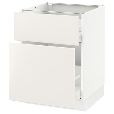 SEKTION Armoire inf rgt coul/tir, blanc Maximera/Veddinge blanc, 24x24x30 "