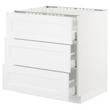 SEKTION Armoire inf tbl cui/3 faces/3 tir, blanc Maximera/Axstad blanc mat, 30x24x30 "