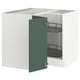 SEKTION Armoire inférieur angl+rgt pivotant, blanc/Aspudden gris-vert foncé, 38x24x30 "