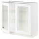 SEKTION Armoire inférieure 2 portes vitr, blanc Enköping/blanc effet bois, 36x15x30 "