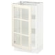 SEKTION Armoire inférieure av porte vitrée, blanc/Bodbyn blanc cassé, 18x15x30 "