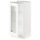 SEKTION Armoire inférieure av porte vitrée, blanc Enköping/blanc effet bois, 15x15x30 "