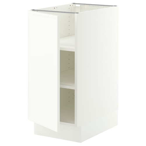 SEKTION Armoire inférieure avec tablettes, blanc/Aspudden blanc mat, 15x24x30 "
