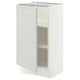 SEKTION Armoire inférieure avec tablettes, blanc/Aspudden gris clair, 18x15x30 "