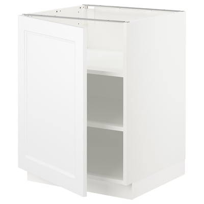 SEKTION Armoire inférieure avec tablettes, blanc/Axstad blanc mat, 24x24x30 "