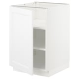 SEKTION Armoire inférieure avec tablettes, blanc/Axstad blanc mat, 21x24x30 "
