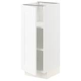 SEKTION Armoire inférieure avec tablettes, blanc Enköping/blanc effet bois, 12x15x30 "