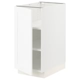SEKTION Armoire inférieure avec tablettes, blanc Enköping/blanc effet bois, 15x24x30 "