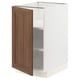 SEKTION Armoire inférieure avec tablettes, blanc Enköping/brun effet noyer, 18x24x30 "
