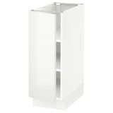 SEKTION Armoire inférieure avec tablettes, blanc/Ringhult blanc, 12x24x30 "