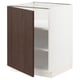 SEKTION Armoire inférieure avec tablettes, blanc/Sinarp brun, 24x24x30 "