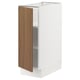SEKTION Armoire inférieure avec tablettes, blanc/Tistorp effet noyer foncé, 12x24x30 "