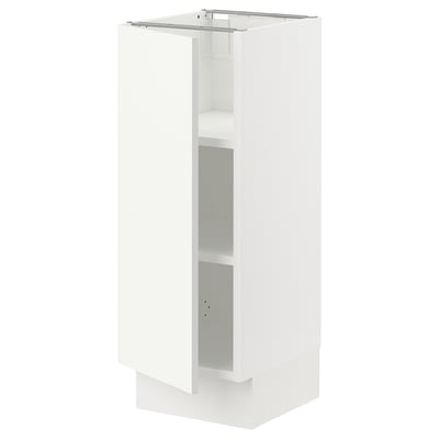 SEKTION Armoire inférieure avec tablettes, blanc/Vallstena blanc, 12x15x30 "