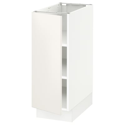 SEKTION Armoire inférieure avec tablettes, blanc/Veddinge blanc, 12x24x30 "