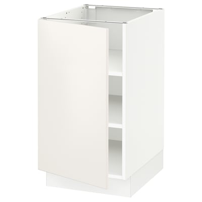 SEKTION Armoire inférieure avec tablettes, blanc/Veddinge blanc, 18x24x30 "