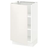 SEKTION Armoire inférieure avec tablettes, blanc/Veddinge blanc, 18x15x30 "
