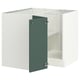 SEKTION Armoire inférieure d'angle+tablette, blanc/Aspudden gris-vert foncé, 38x24x30 "