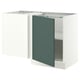 SEKTION Armoire inférieure d'angle+tablette, blanc/Aspudden gris-vert foncé, 50x24x30 "