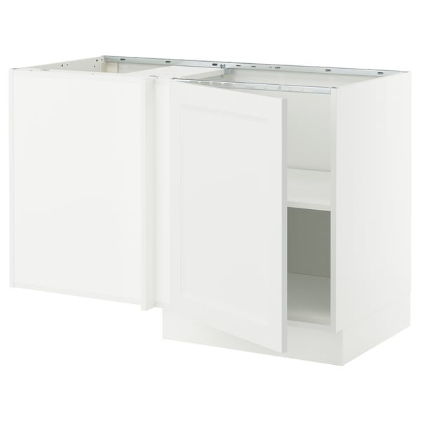 SEKTION Armoire inférieure d'angle+tablette, blanc/Axstad blanc mat, 50x24x30 "