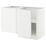 SEKTION Armoire inférieure d'angle+tablette, blanc/Axstad blanc mat, 50x24x30 "