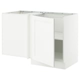 SEKTION Armoire inférieure d'angle+tablette, blanc Enköping/blanc effet bois, 50x24x30 "