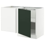 SEKTION Armoire inférieure d'angle+tablette, blanc/Havstorp vert profond, 50x24x30 "