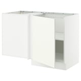 SEKTION Armoire inférieure d'angle+tablette, blanc/Vallstena blanc, 50x24x30 "