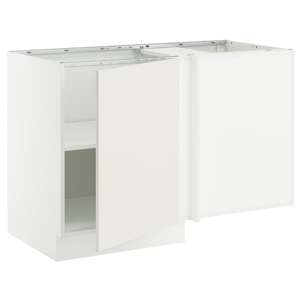 SEKTION Armoire inférieure d'angle+tablette, blanc/Veddinge blanc, 50x24x30 "