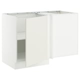 SEKTION Armoire inférieure d'angle+tablette, blanc/Veddinge blanc, 50x24x30 "