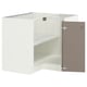 SEKTION Armoire inférieure d'angle+tablette, blanc/Voxtorp gris-brun foncé ultrabrillant, 38x24x30 "