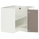 SEKTION Armoire inférieure d'angle+tablette, blanc/Voxtorp gris-brun foncé ultrabrillant, 38x24x30 "