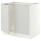 SEKTION Armoire inférieure évier 2 ptes, blanc/Aspudden gris clair, 36x24x30 "