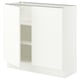 SEKTION Armoire inférieure tablette/2portes, blanc/Aspudden blanc mat, 36x15x30 "
