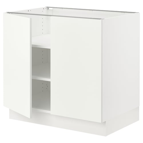 SEKTION Armoire inférieure tablette/2portes, blanc/Vallstena blanc, 36x24x30 "