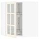 SEKTION Armoire mural angl+rgt piv/pte vitr, blanc/Bodbyn blanc cassé, 26x15x30 "