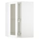 SEKTION Armoire mural angl+rgt piv/pte vitr, blanc Enköping/blanc effet bois, 26x15x40 "