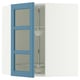 SEKTION Armoire mural angl+rgt piv/pte vitr, blanc/Lerhyttan bleu, 26x15x30 "