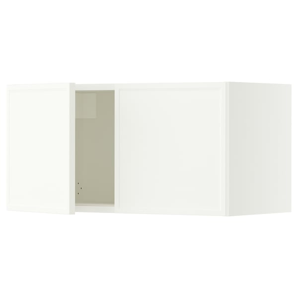SEKTION Armoire murale 2 portes, blanc/Aspudden blanc mat, 30x15x15 "
