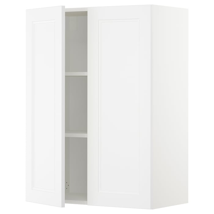 SEKTION armoire murale 2 portes, blanc/Axstad blanc mat, 76x37x102 cm