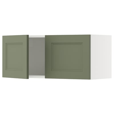 SEKTION Armoire murale 2 portes, blanc/Axstad gris-vert, 36x15x15 "