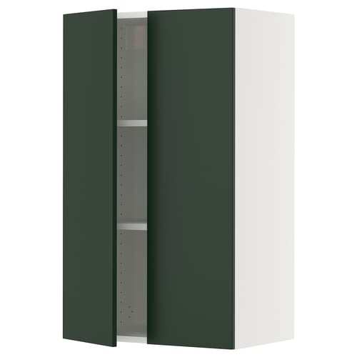 SEKTION Armoire murale 2 portes, blanc/Havstorp vert profond, 24x15x40 "